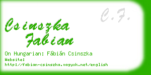 csinszka fabian business card