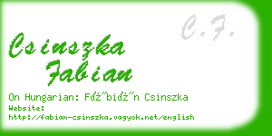 csinszka fabian business card